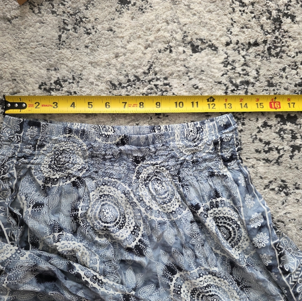 Lotus And Luna Boho Festival Gypsy Joggers Tiedye Womens M Blue Rayon - Picture 4 of 5